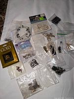 All items laid out showing packaging and loose bags