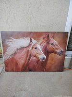 Front view of framed horse picture showing full artwork