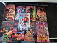 All nine Fear Street paperbacks laid out showing covers