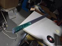 Bundled 36 in slotted angle irons on table