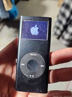 Front view showing screen and click wheel