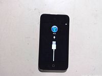 Front view showing screen on reset prompt