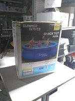 Front of sealed Summer Waves Quick Set Pool box
