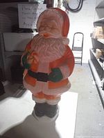 Front view of Santa blow mold showing overall appearance and colours