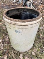 Full view of crock showing crown 15 stamp and interior