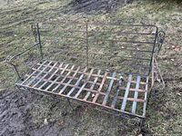 Full view of wrought iron bench
