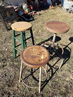 All three stools together