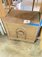 Full view of wood side table