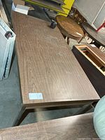 Top view showing laminate surface with wear