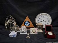 Group shot showing all clocks