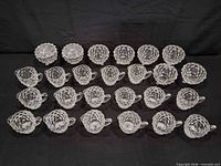 Full group of punch cups and covered dishes