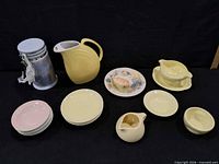 Entire lot overview showing all dishware pieces