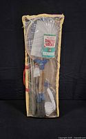 full view of badminton set inside vinyl bag