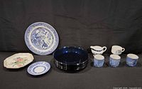 Full lot showing all dishware grouped
