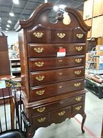 Full view of stacked highboy dresser
