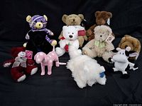 Group shot displaying all ten plush toys