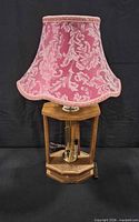 Full view of lamp with shade attached