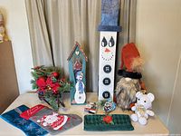 Group shot showing all nine items on tabletop