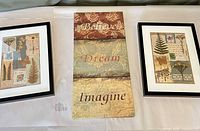 Overview of all three art pieces laid side by side