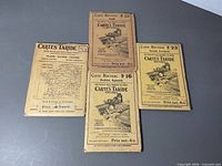 Front view of four Cartes Taride map sleeves numbers 13, 16, 23 and plan-guide