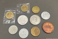 Group shot of all coins showing obverse designs