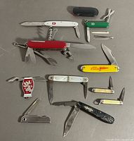 Group shot of all knives laid out