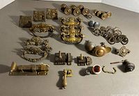 All hardware pieces laid out for overview