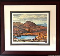 Framed print close view showing artwork, mat and frame