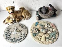 Group shot of all four garden decor items