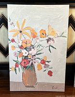 Full view of framed oil painting front