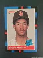 Front of 1988 Donruss Roberto Alomar Rated Rookie card