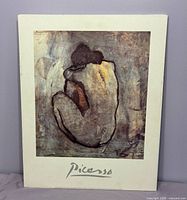 Full view of Picasso print on board with border and signature area