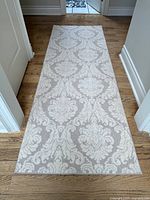 Top view of full wool runner showing pattern and colour