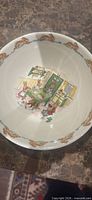 Bunnykins bowl, interior kitchen scene, rabbit border
