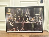 Front view of framed Gangster Last Supper print