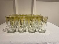 Front view showing full set of 12 glasses