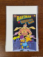 Front view of comic in bag and board showing full cover artwork