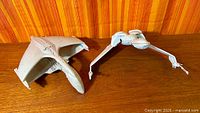 Romulan Warbird and Klingon battlecruiser full view