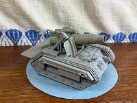 Front-side view showing assembled Basilisk with Earthshaker Cannon and tracks