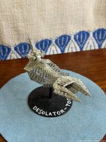 Three-quarter view of Chaos battleship on stand