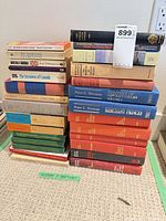 Full lot overview showing both stacks of books