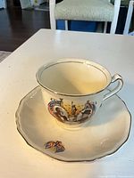 Teacup front with decal visible