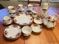 Entire 30-piece set arranged on table