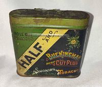 Front view showing Half and Half Buckingham Bright Cut Plug graphics