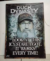 Front view showing full graphic and text on sign