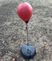 Full view of punching ball with stand and base
