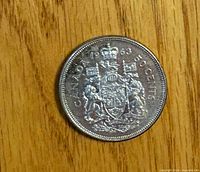 Reverse showing Canada Coat of Arms and date 1963