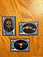 Fronts of three 1979 Topps Star Trek sticker cards