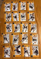 Fronts of all 20 Boston Bruins Parkhurst cards displayed