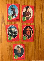 Fronts of five red-border Teenage Mutant Ninja Turtles special cards laid out
